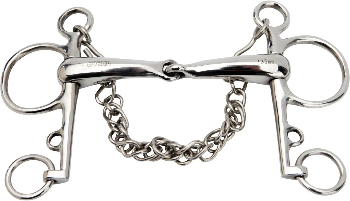 Pelham Gebroken Rvs 19 Mm de Horka en Roestvrijstaal – photo produit