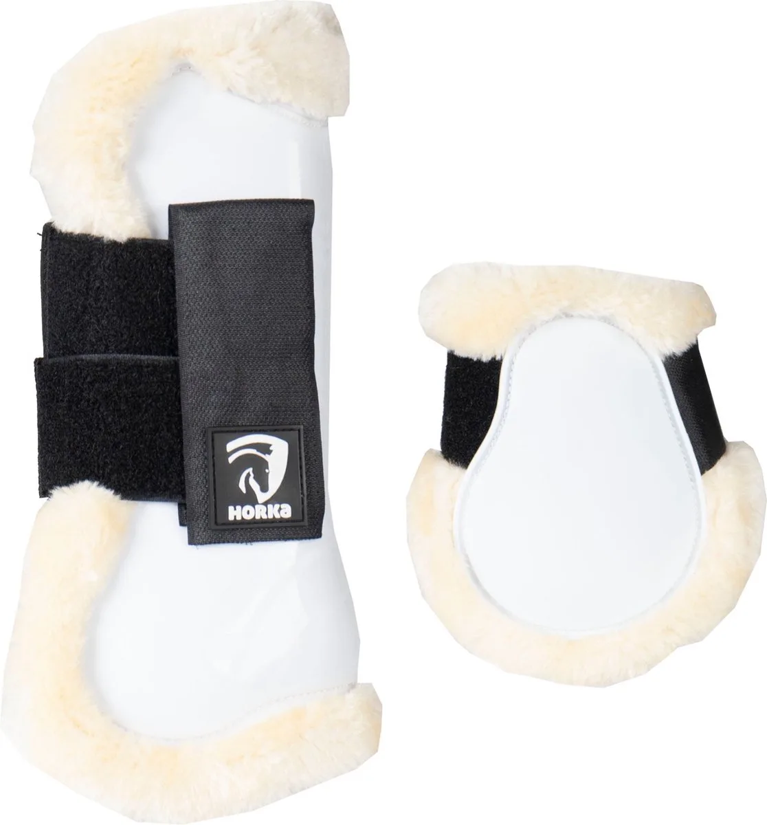 PVC BEENBESCHERMERSET MET BONT L de Horka en Blanc – photo produit