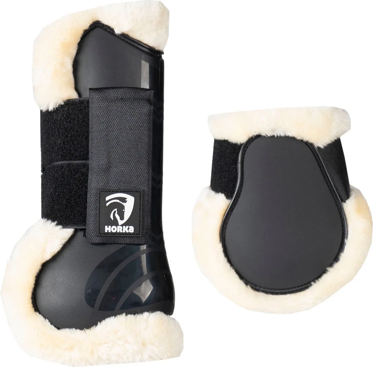 PVC BEENBESCHERMERSET MET BONT S de Horka en Noir – photo produit
