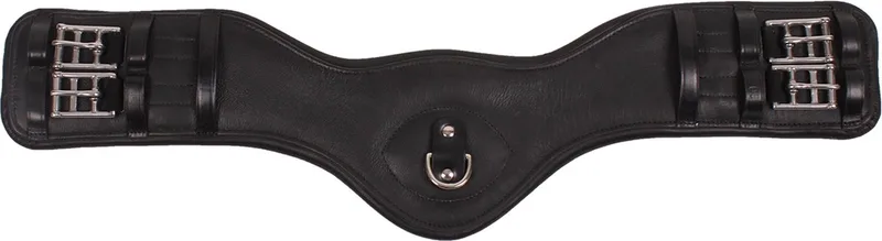 Singel Dressuur - Anatomic - Zacht Gevoerd Leer - Zilver - 70cm by Horka in Black – product photo