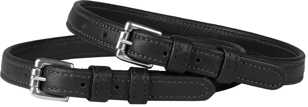 Sporenriempjes Dubbelleer Black/Silver van Horka in Zwart, Zilver – productfoto