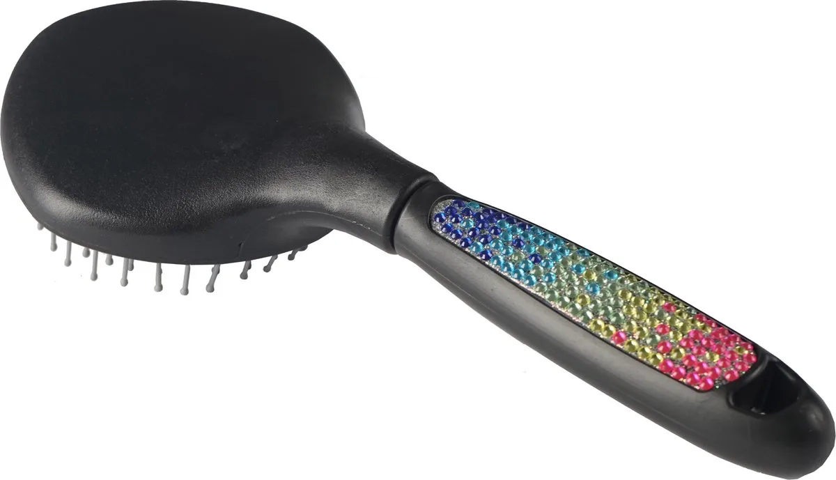 Staart En Manenborstel Rainbow Zwart/Rainbow - One size van Horka in Zwart – productfoto
