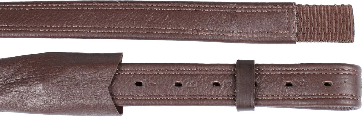 STIJGBEUGELRIEM DRESSUUR NYLON KERN by Horka in Brown, Silver – product photo