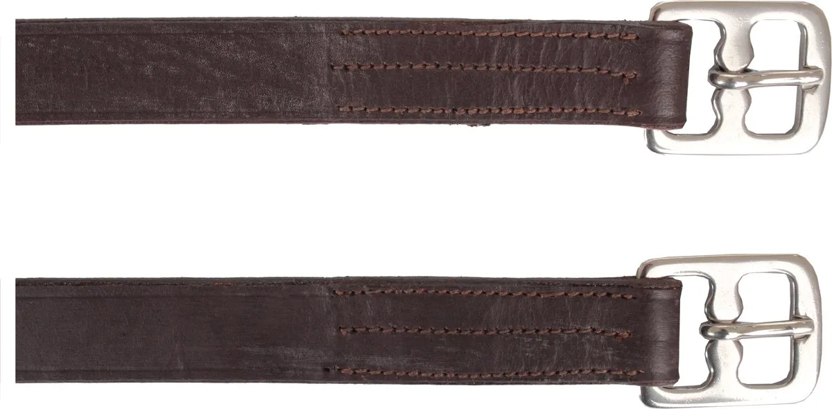 STIJGBEUGELRIEM LEER de Horka en Marron, Argent – photo produit