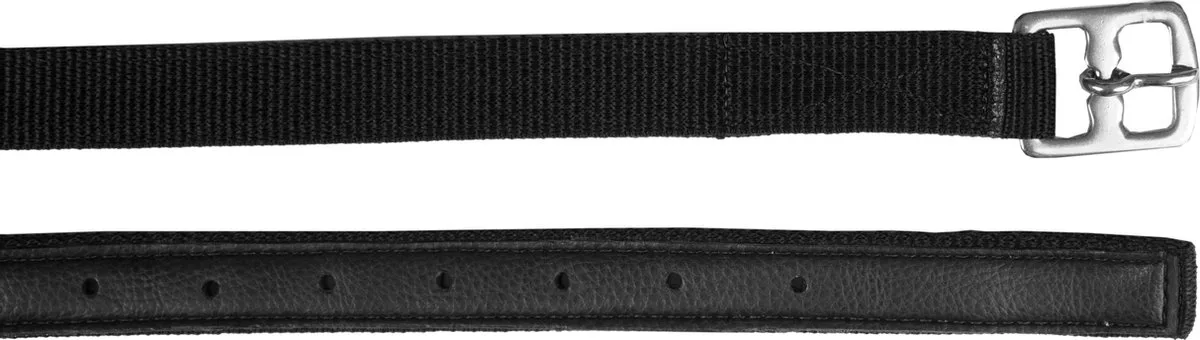 Stijgbeugelriem Nylon - 135 cm de Horka en Noir, Argent – photo produit