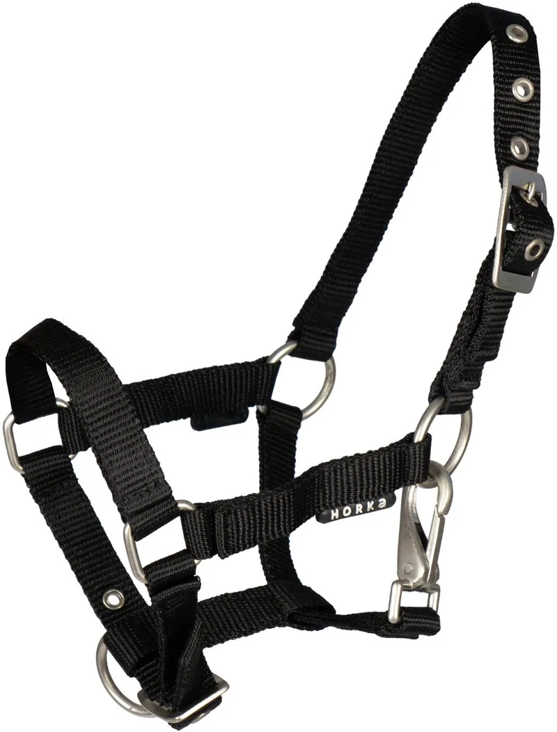 VEULEN HALTER MET CLIP | Shetlander van Horka in Zwart – productfoto