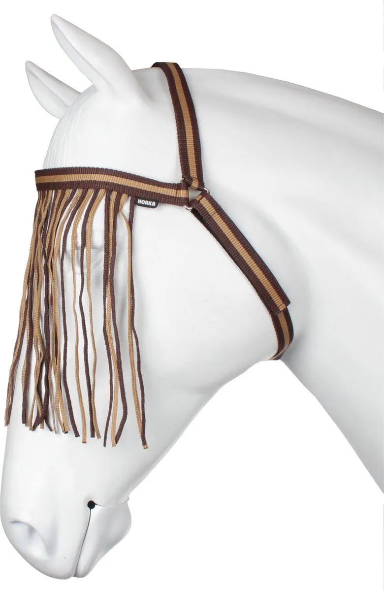 Vliegenfrondeel Keelriem 40 Cm Polyester Bruin von Horka – Produktfoto