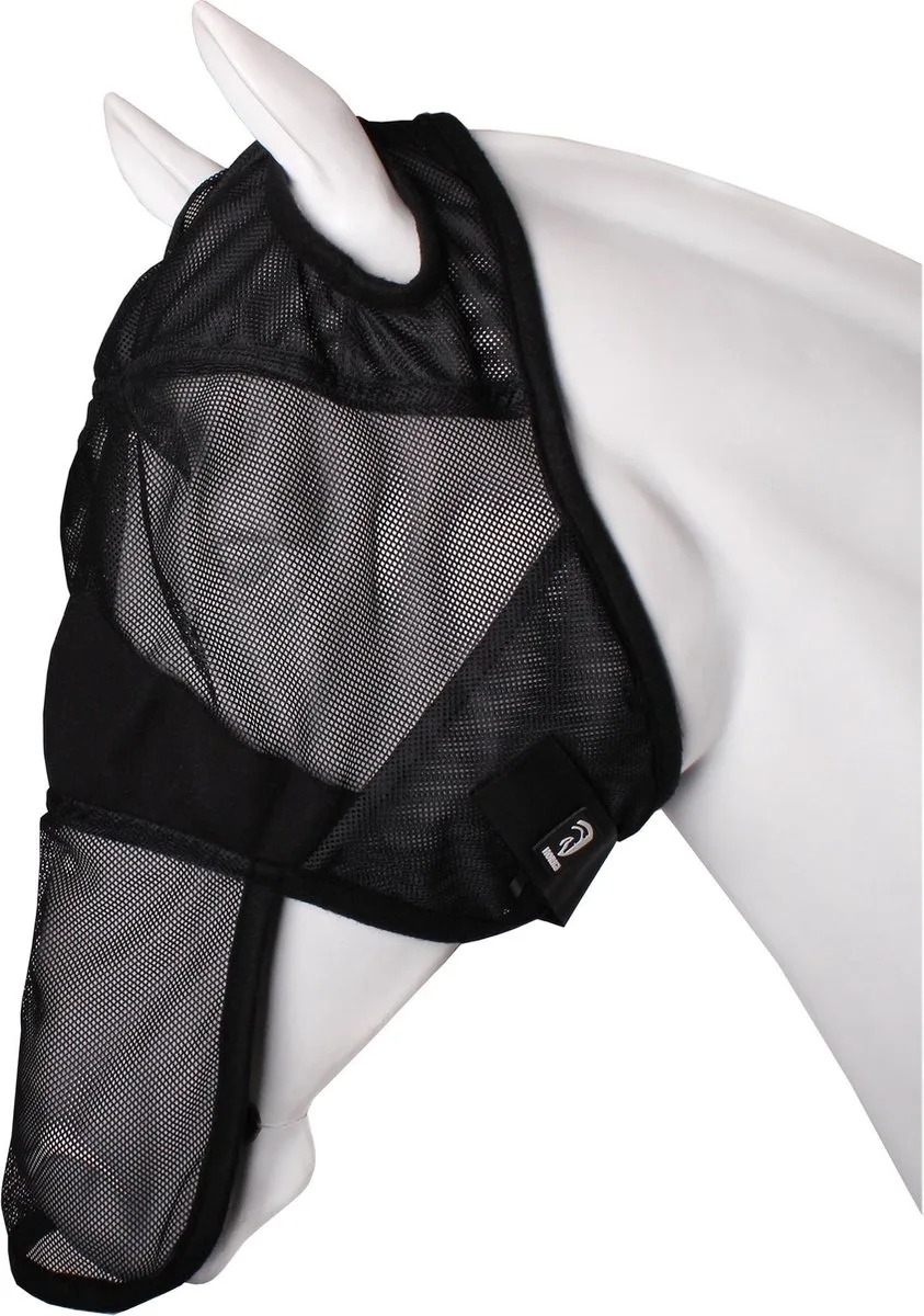 Vliegenmasker Full Face Cob Soft-mesh Zwart de Horka – photo produit