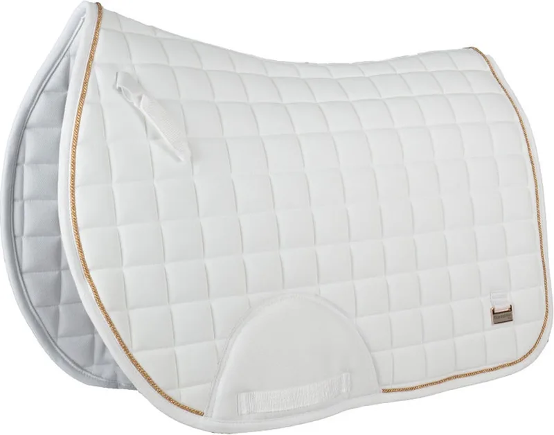 Zadeldek Deluxe Wit/Rosegoud - Pony by Horka in White – product photo