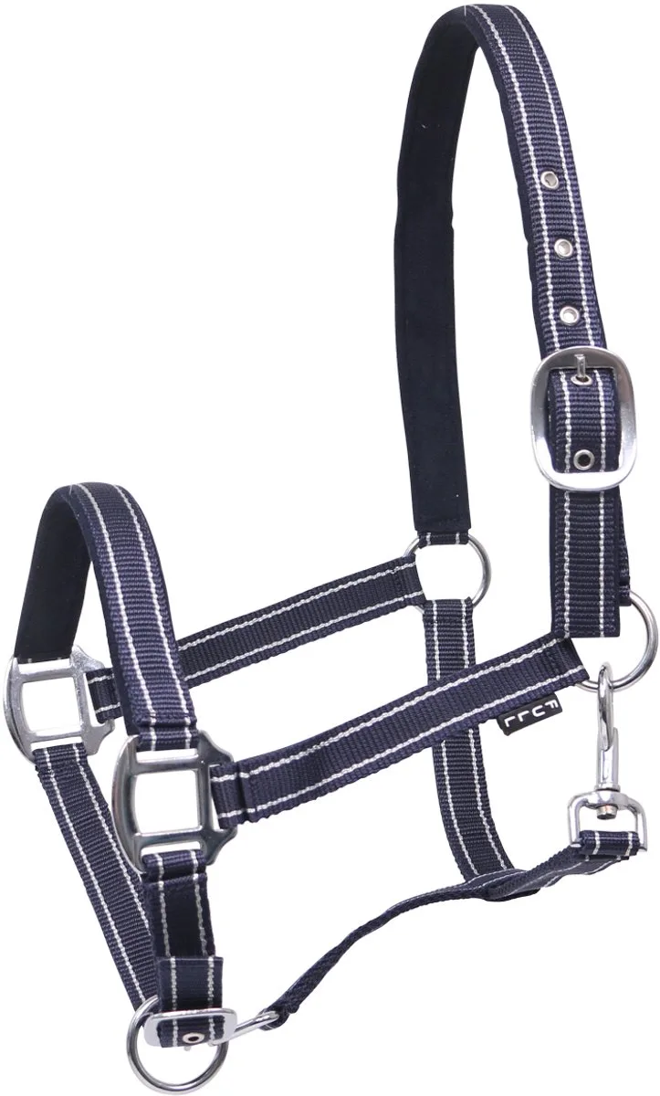 Halster Horsegear Zari de Horsegear en Donkerblauw-zilver – photo produit