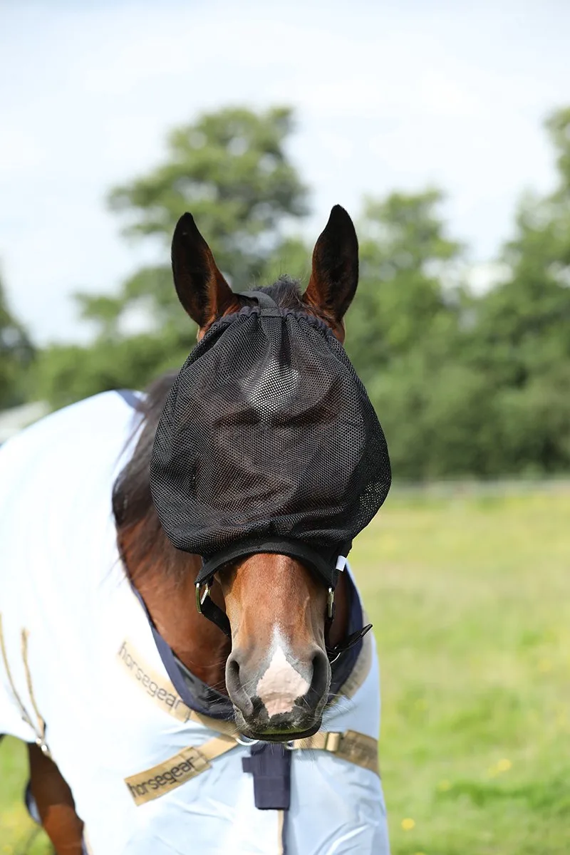 Halster Vliegenmasker Combi Horsegear - SHETLANDER von Horsegear in Schwarz – Produktfoto