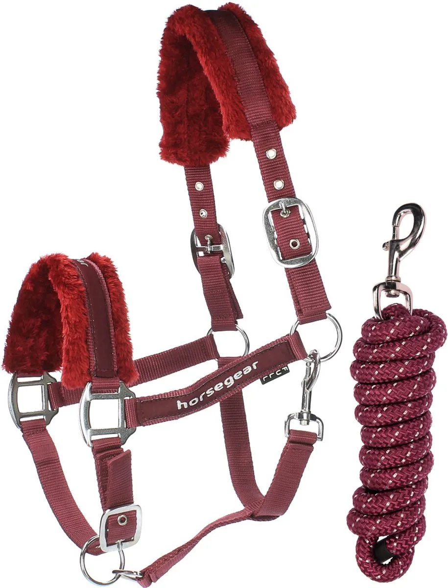 Halsterset Horsegear Reno by Horsegear in Donkerrood – product photo