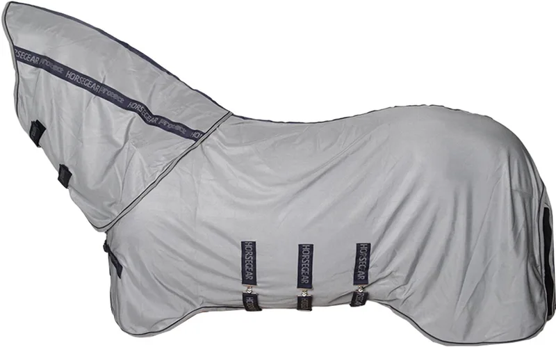 Vliegendeken Horsegear Hgprotect V2 Met Hals - 135/185 von Horsegear in Grau – Produktfoto
