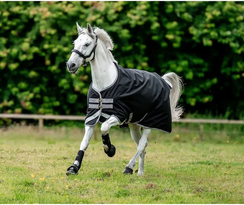 AMIGO BRAVO 12 TURNOUT LITE 0GRS REGENDEKEN de Horseware en Noir – photo produit
