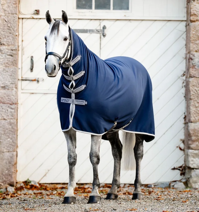 Amigo Jersey Integrated Cooler zweetdeken by Horseware in Dark blue – product photo