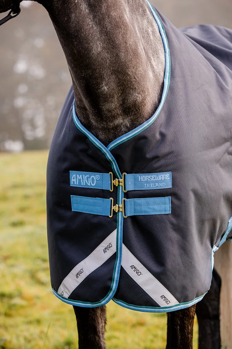 Outdoordeken Horseware Amigo Bravo 1200d 50gr - 140/191 von Horseware in Donkerblauw-turquoise – Produktfoto