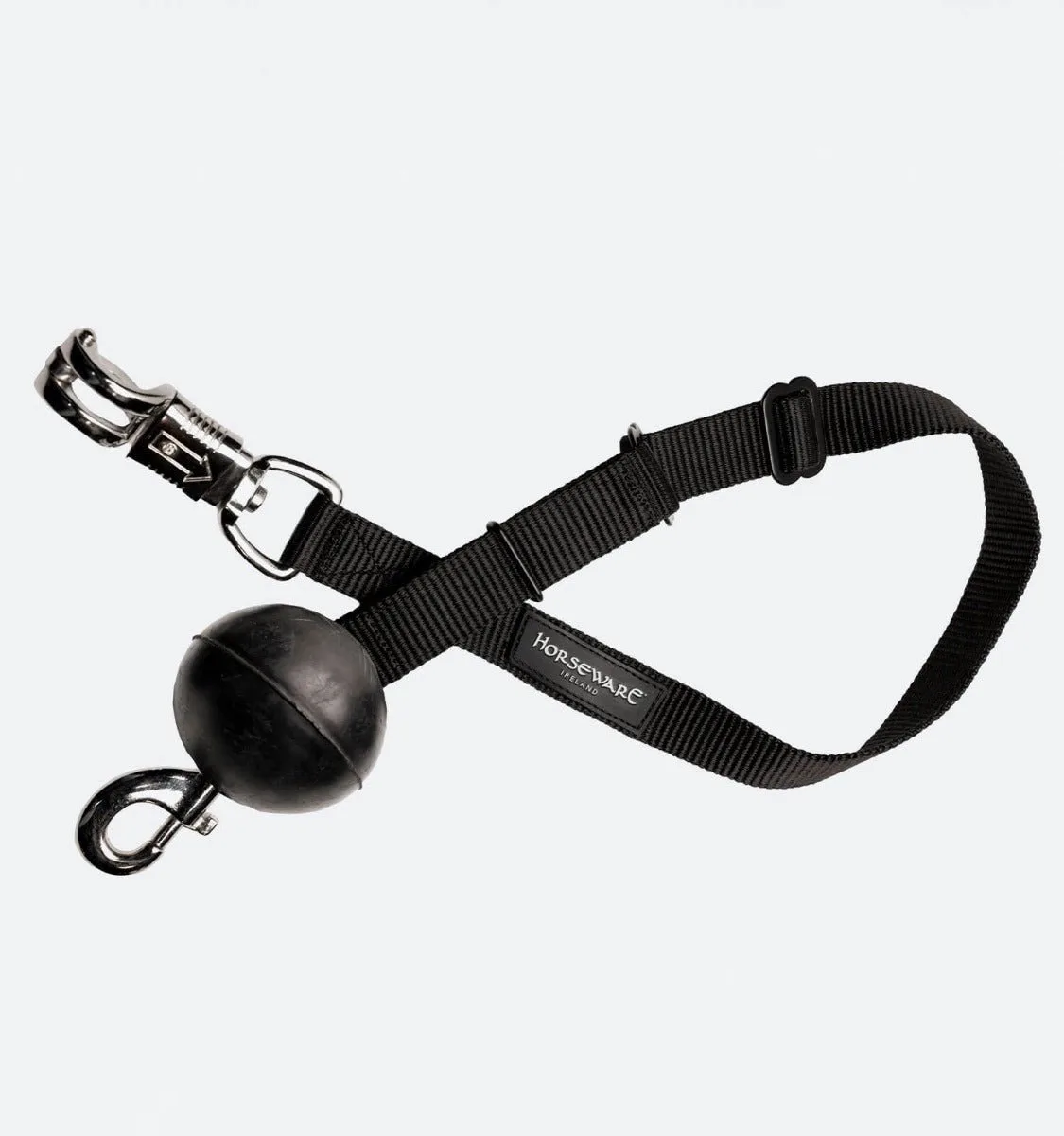 Quiet Drop Safety Trailer Tie transportlijn van Horseware in Zwart – productfoto