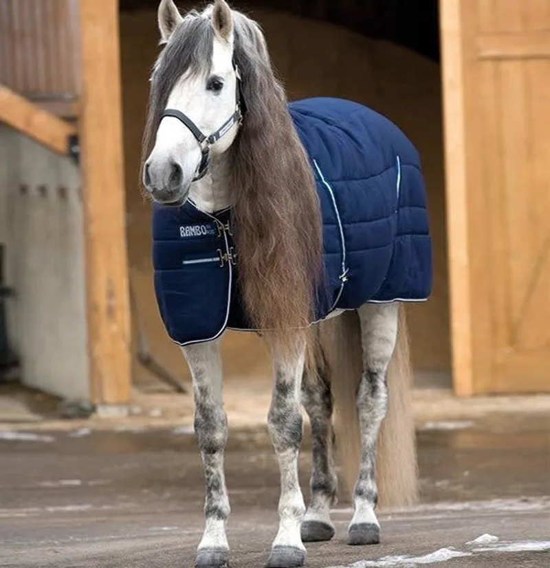 Rambo Stable Paardendeken 200g 175 fra Horseware i Mørkeblå – produktbillede