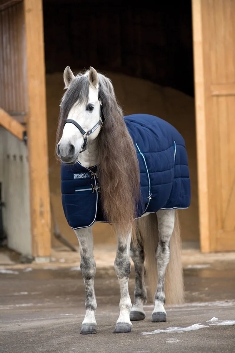 Rambo Stable Paardendeken 200g 180 by Horseware in Dark blue – product photo