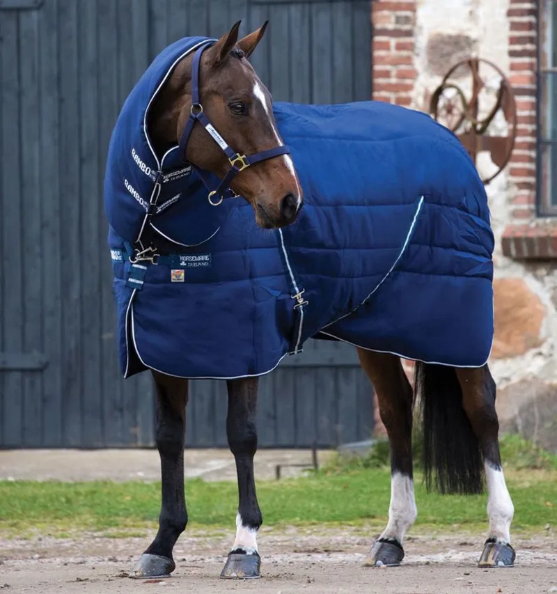Rambo Staldeken Plus Rug Met Vari-Layer 195 by Horseware in Dark blue – product photo