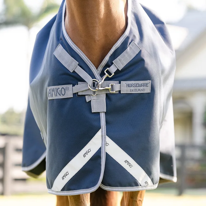 Regendeken Horseware Amigo 1200d 0gr - 125/175 by Horseware in Donkerblauw-grijs – product photo