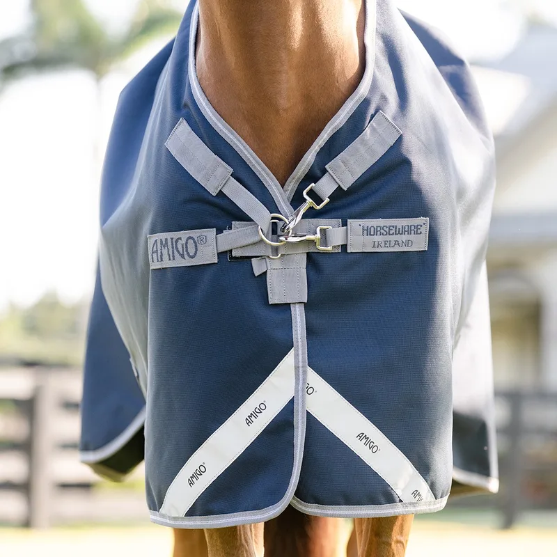 Regendeken Horseware Amigo 1200d 50gr - 140/191 de Horseware en Donkerblauw-grijs – photo produit