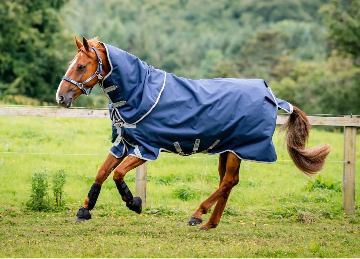 Regendeken Horseware Amigo Bravo Plus Lite 0gr - 125/175 von Horseware in Dunkelblau – Produktfoto