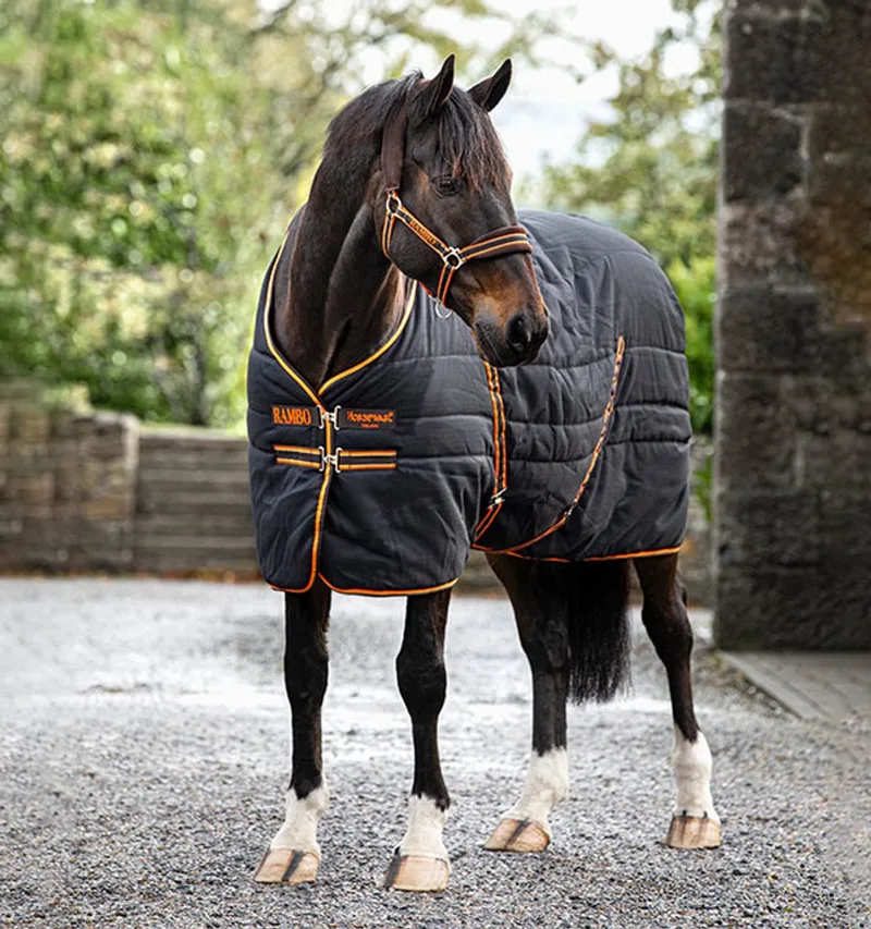 Staldeken 200gr Navy/Grey - 6.6 (195) - Regendeken | Staldekens paard de Horseware en Bleu – photo produit