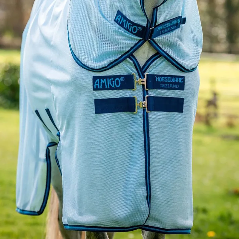 Vliegendeken Horseware Amigo Bug Buster Plus - 155/206 von Horseware in Blau – Produktfoto