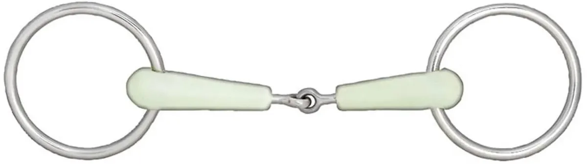 2 ring bit voor enkel paard appelsmaak Horze van Horze in Zilver – productfoto