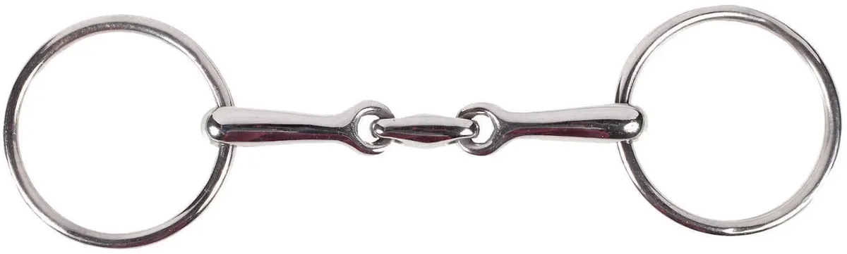 2-rings bit voor paarden met dubbele loop Horze van Horze in Zilver – productfoto