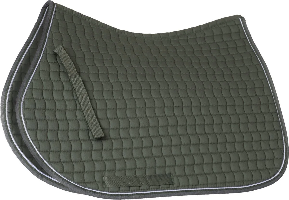 Adepto Veelzijdigheidszadeldek, Warmblut fra Horze i Beetle Khaki Green – produktbillede