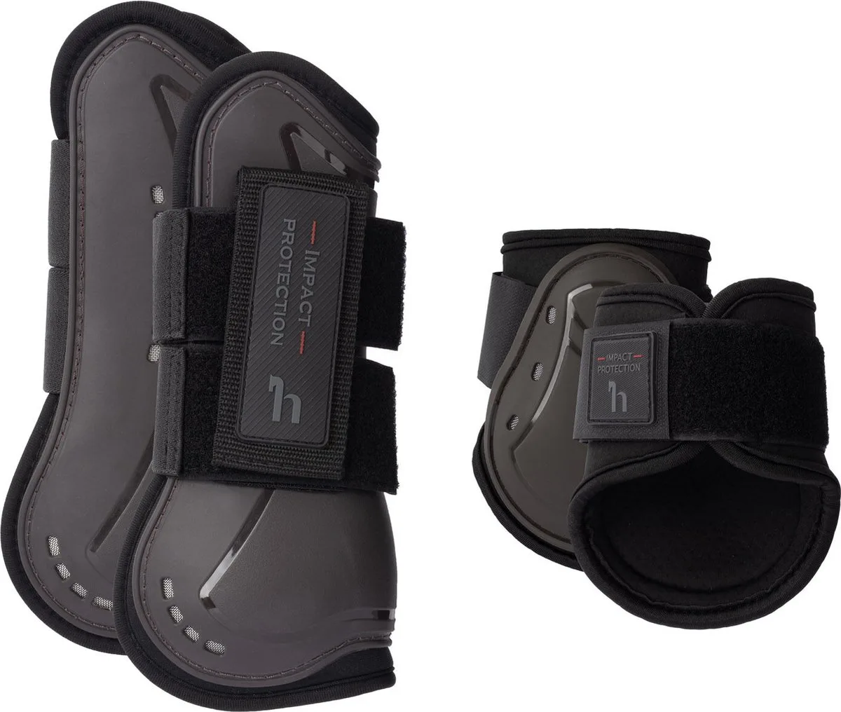 Armour Airflow Pees & Kogelbeschermers Set, Brown, Vollblut von Horze in Dark Brown – Produktfoto