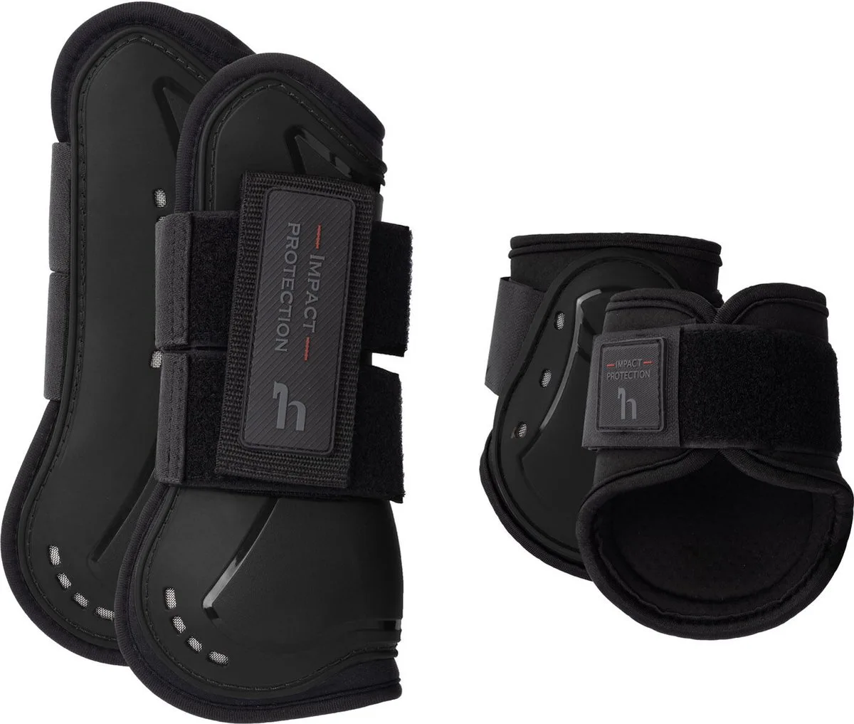 Armour Airflow Pees & Kogelbeschermers Set de Horze en Noir – photo produit