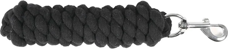 Basic Cotton 7' Horse Lead Rope - Black - One Size de Horze en Noir – photo produit