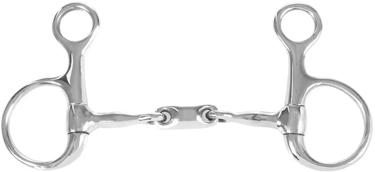 Baucher bit voor paard met dubbele loop Horze van Horze in Zilver – productfoto