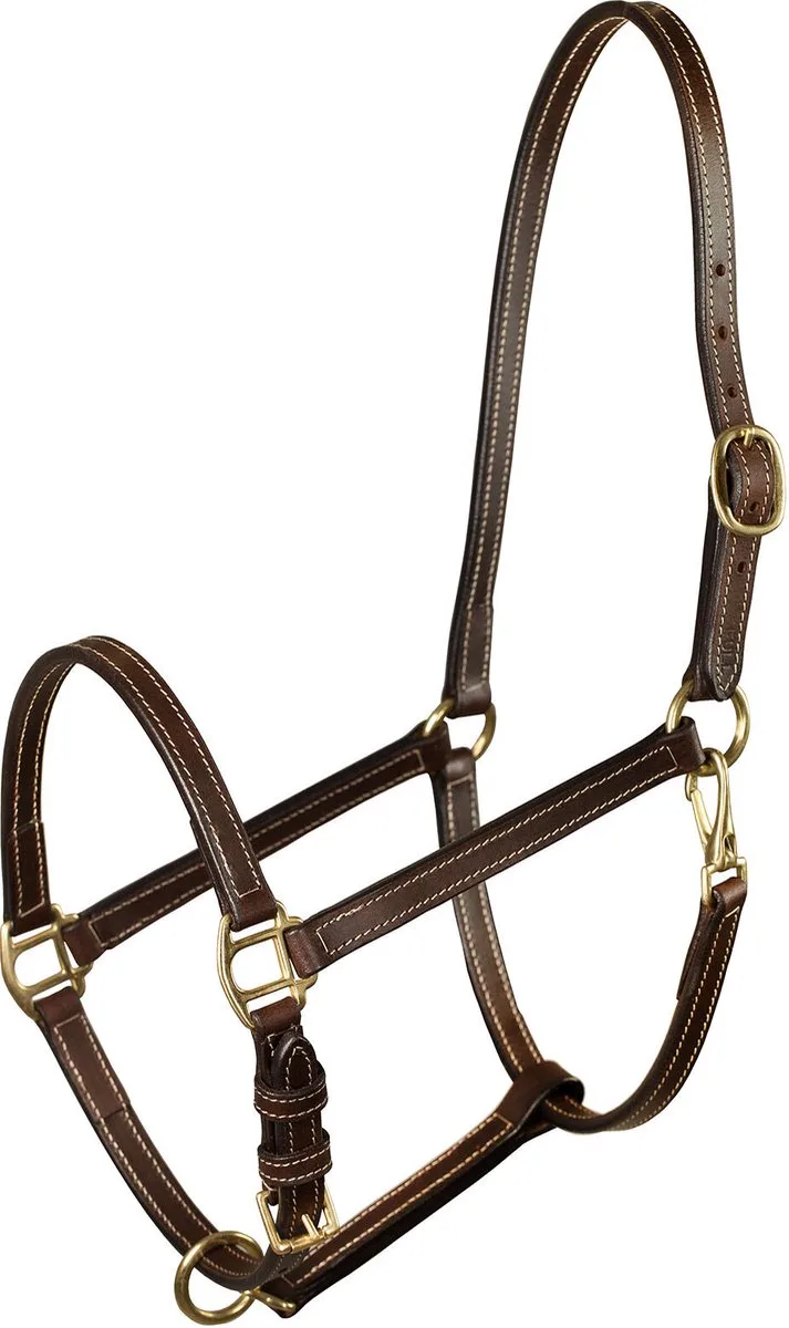 Fremont Lederen Halster, Pony by Horze in Brown – product photo