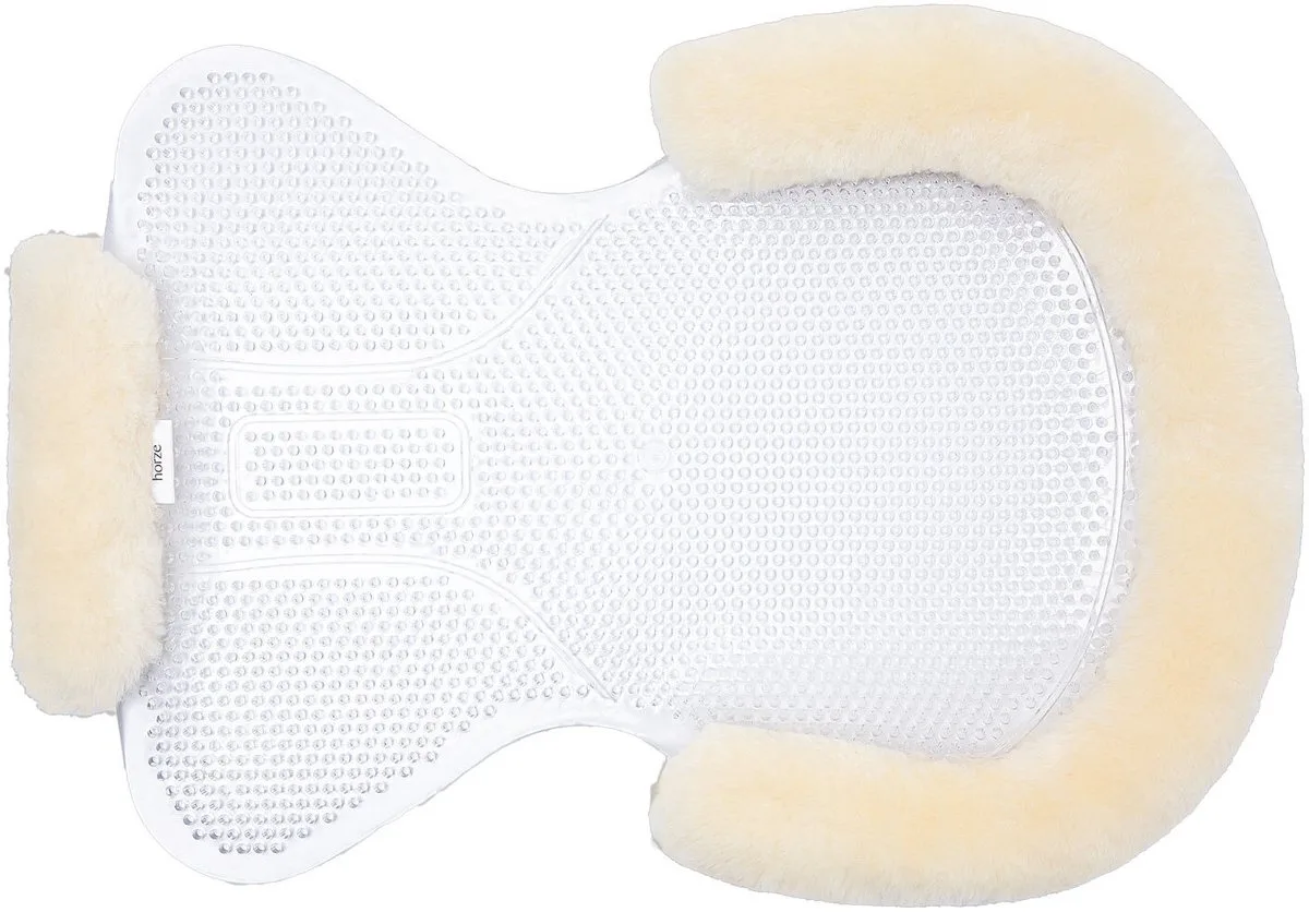Harleigh Gel Pad met Lamsvel Rand, Einheitsgröße från Horze i Off-White – produktbild