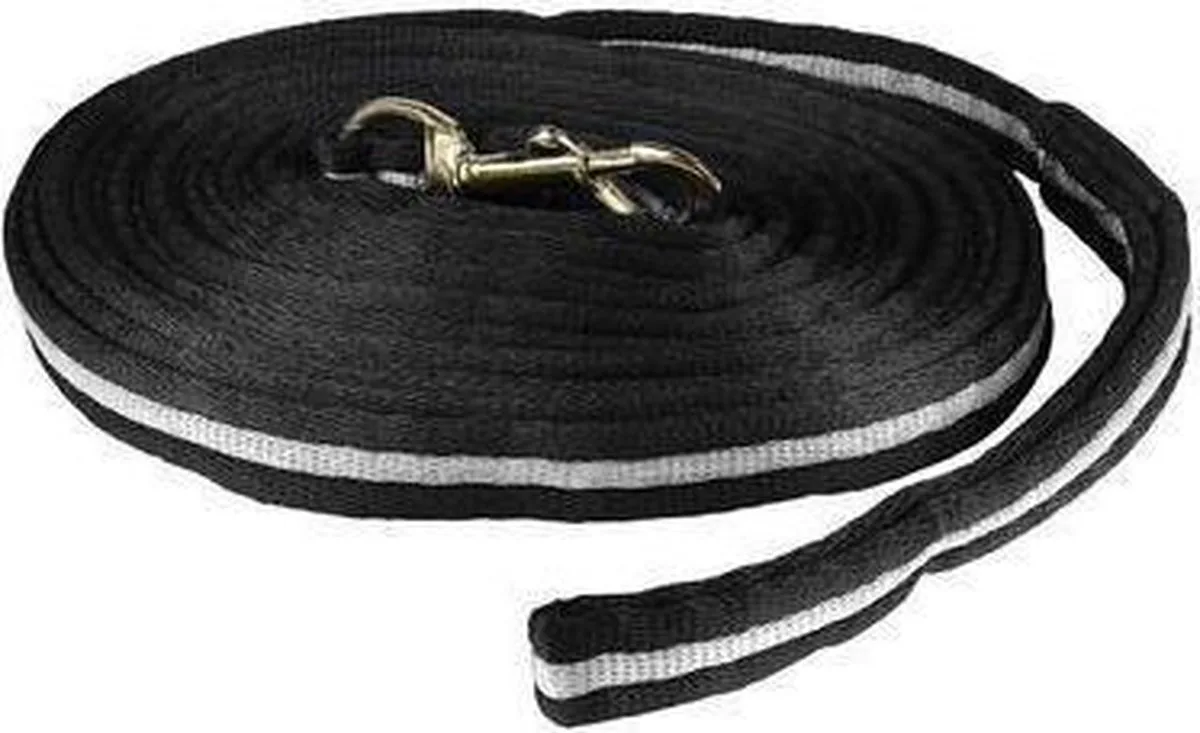 Orbit Polyester Longeerlijn Black/light Grey 8.5 Meter de Horze en Gris – photo produit