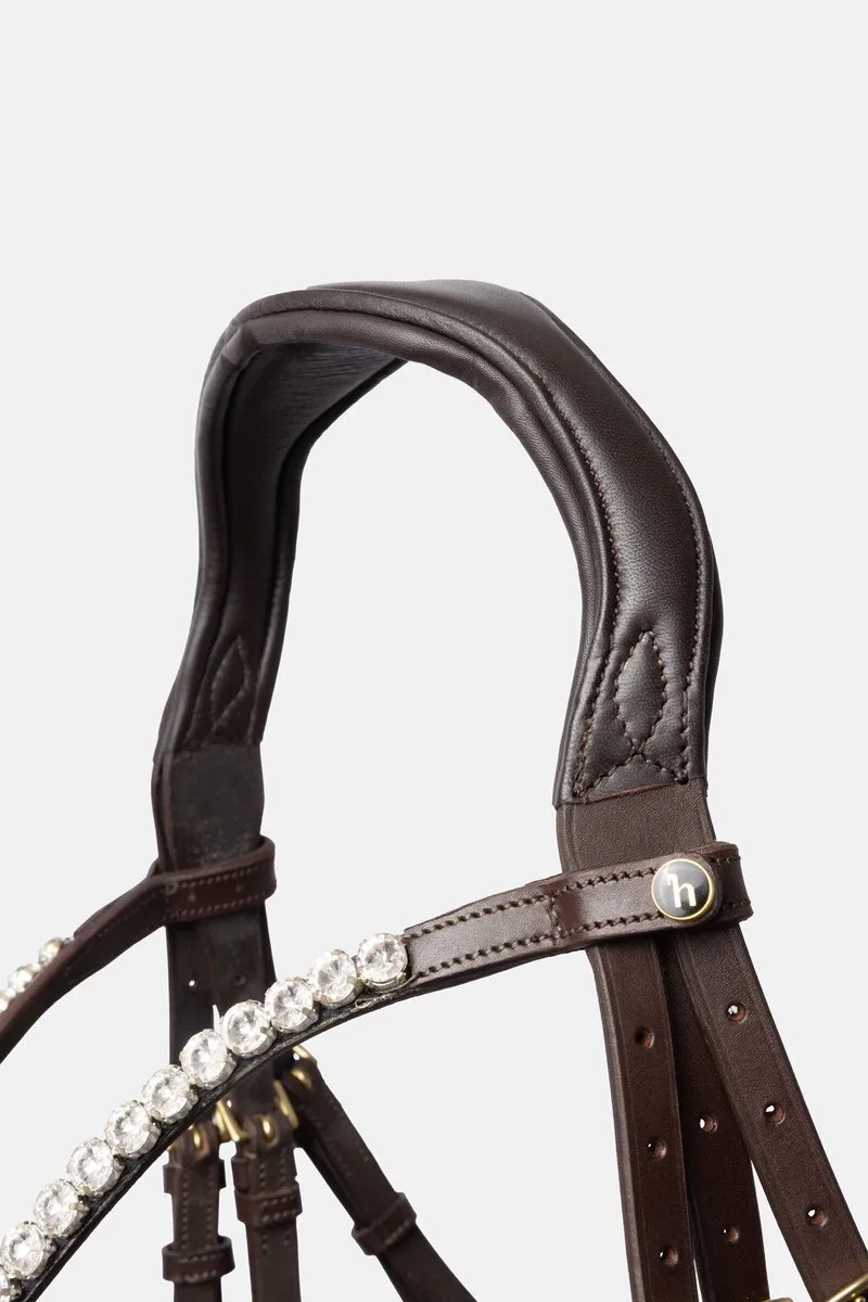 Somerset Anatomisch Hoofdstel, Pony by Horze in Dark Brown – product photo