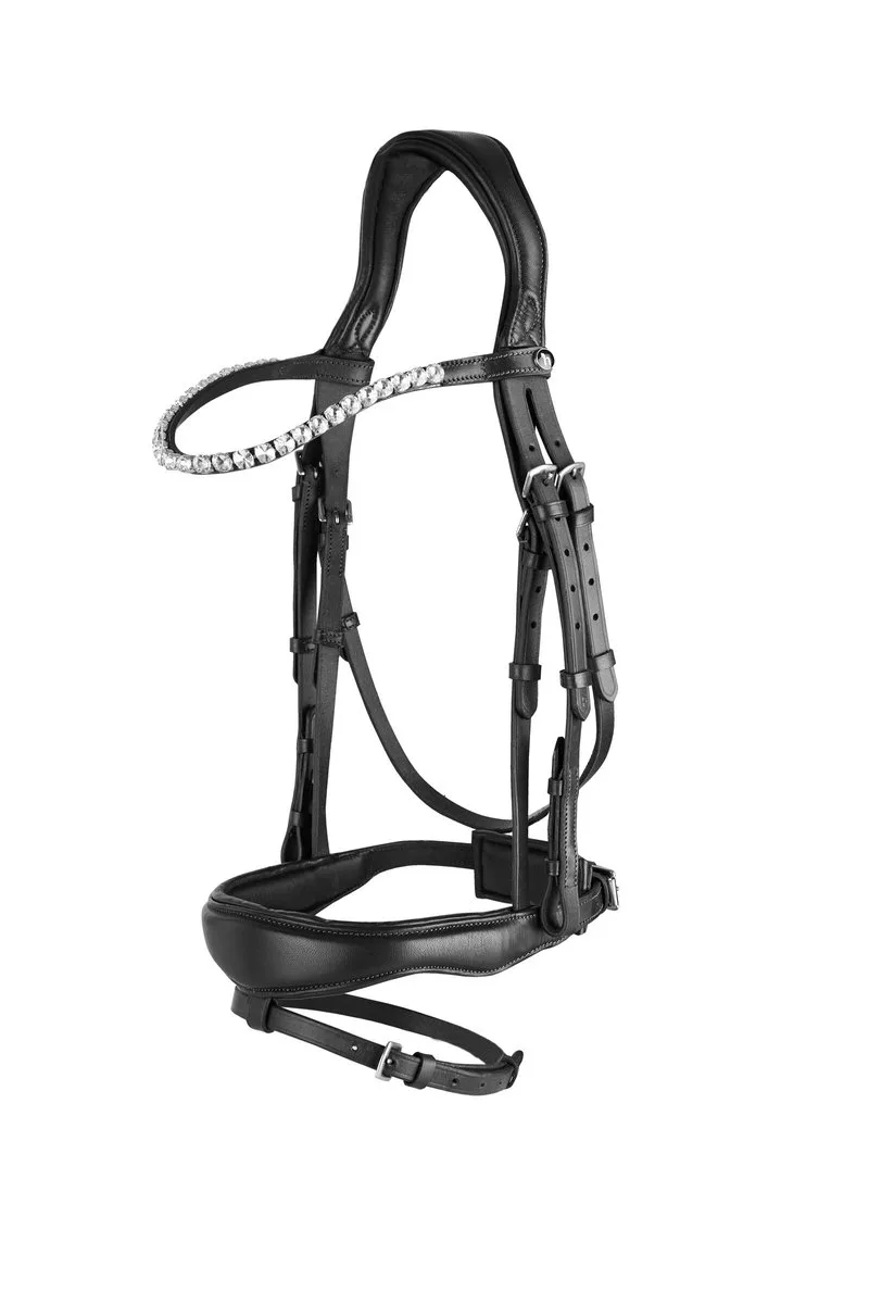 Somerset Anatomisch Hoofdstel, Vollblut by Horze in Black – product photo