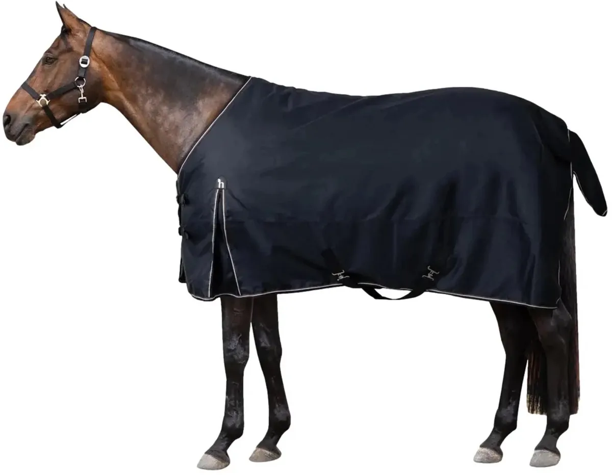 Waterdichte paardendeken Horze Glasgow - 0G de Horze en Antiek donkerblauw – photo produit