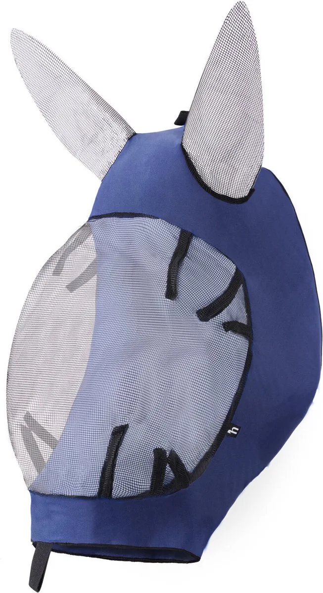 Zacht Stretch Vliegenmasker, Blue, Pony från Horze – produktbild