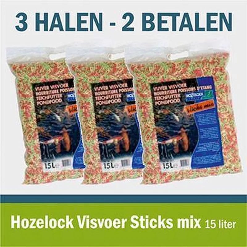 Visvoer - Sticks mix 15liter - 3 stuks de Hozelock – photo produit