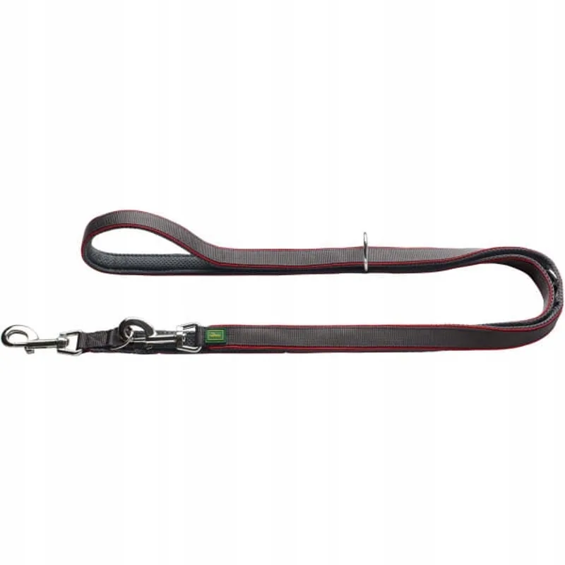 Divo Verstelbare Hondenhalsband Rood/Grijs 1.5cm x 2m by Hunter in Grey – product photo