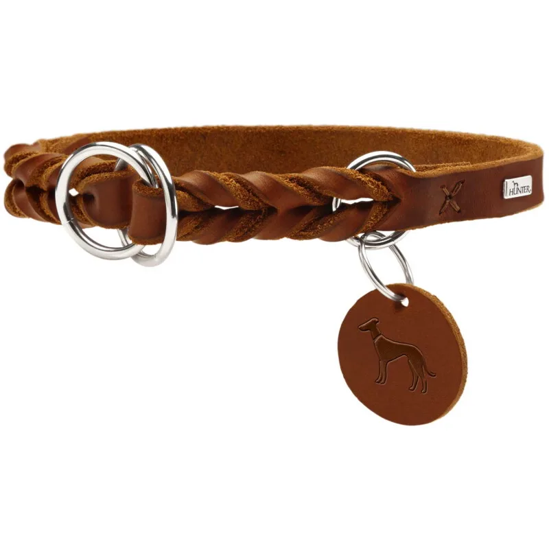 Dressurhalsung Solid Education 30 cm by Hunter in Cognac, Regular – product photo