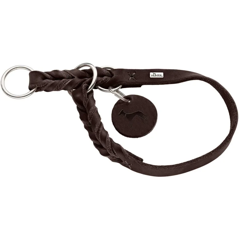 Dressurhalsung Solid Education 40 cm van Hunter in Dunkelbraun, Regular – productfoto