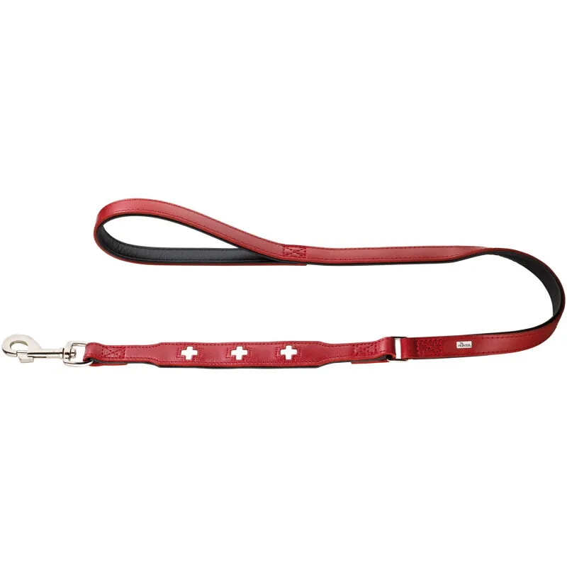 Führleine Swiss rot/ schwarz M-L von Hunter in Rot, Schwarz, Regular – Produktfoto