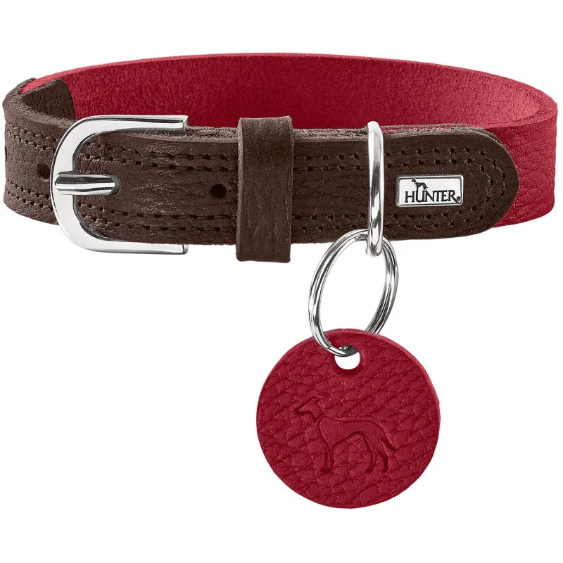 Halsband Karlby braun/ rot 50 cm de Hunter en Marron, Rouge, Regular – photo produit