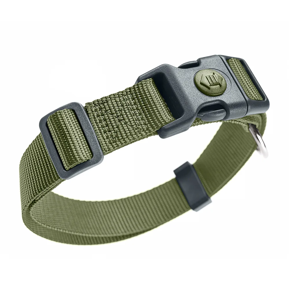 Halsband London Olijfgroen Vario Plus Maat L: 34-56cm Halsomvang, B 20mm Hond by Hunter – product photo